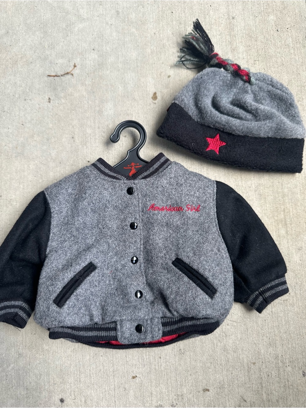 American Girl Varsity Letterman Jacket & Winter Hat Beanie Doll Clothes School